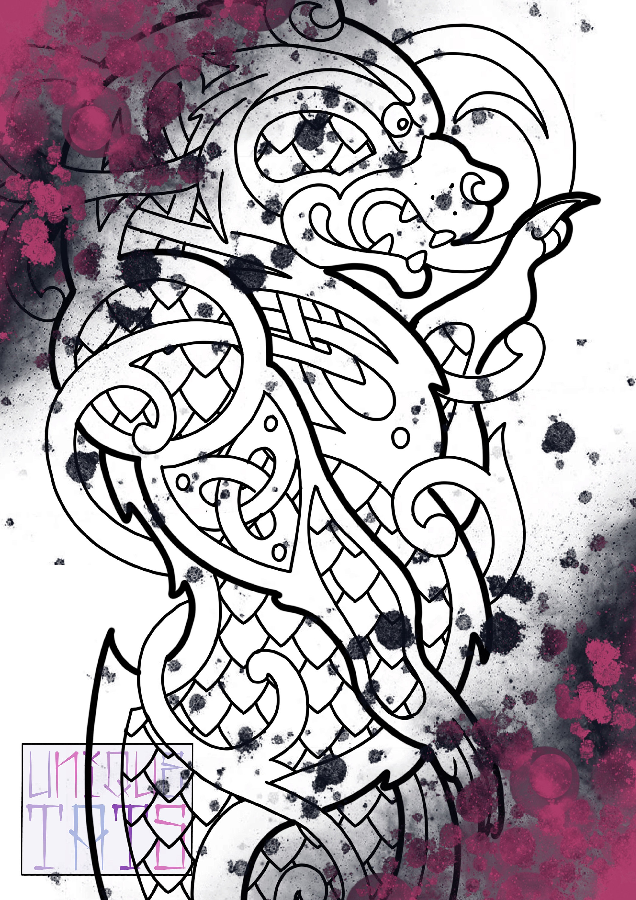 Tattoo Design Bearserker Viking Rune, Unique, Printready, Download ...
