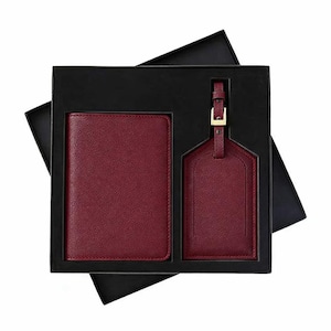 Personalized Leather Passport Holder & Personalized Luggage Tag, Bridesmaid Gifts, Honeymoon gift, Travel Set, Bride, Gifts For Her Travel Set &Gift Box