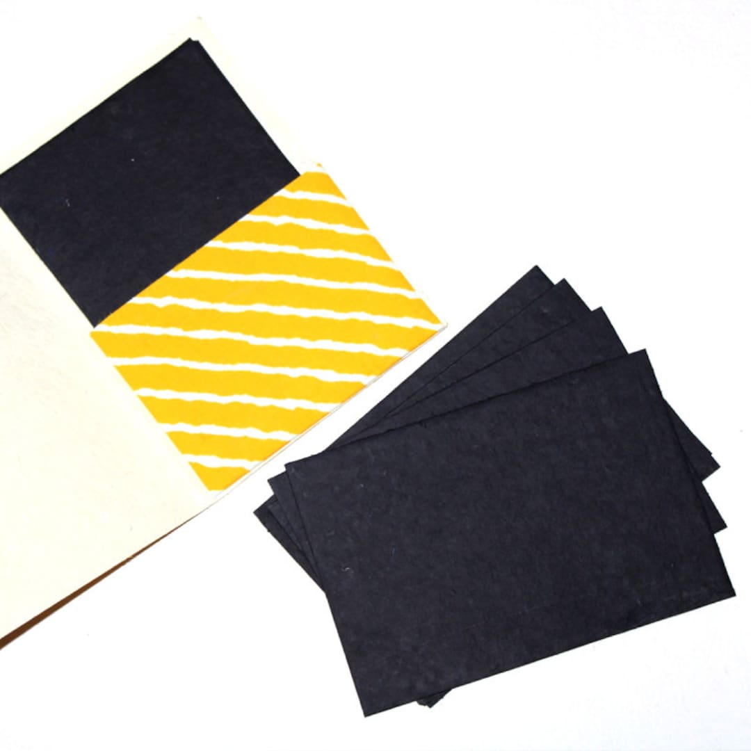 Black A4 Size Scrapbook Paper Pack 300 GSM Handmade Paper Etsy