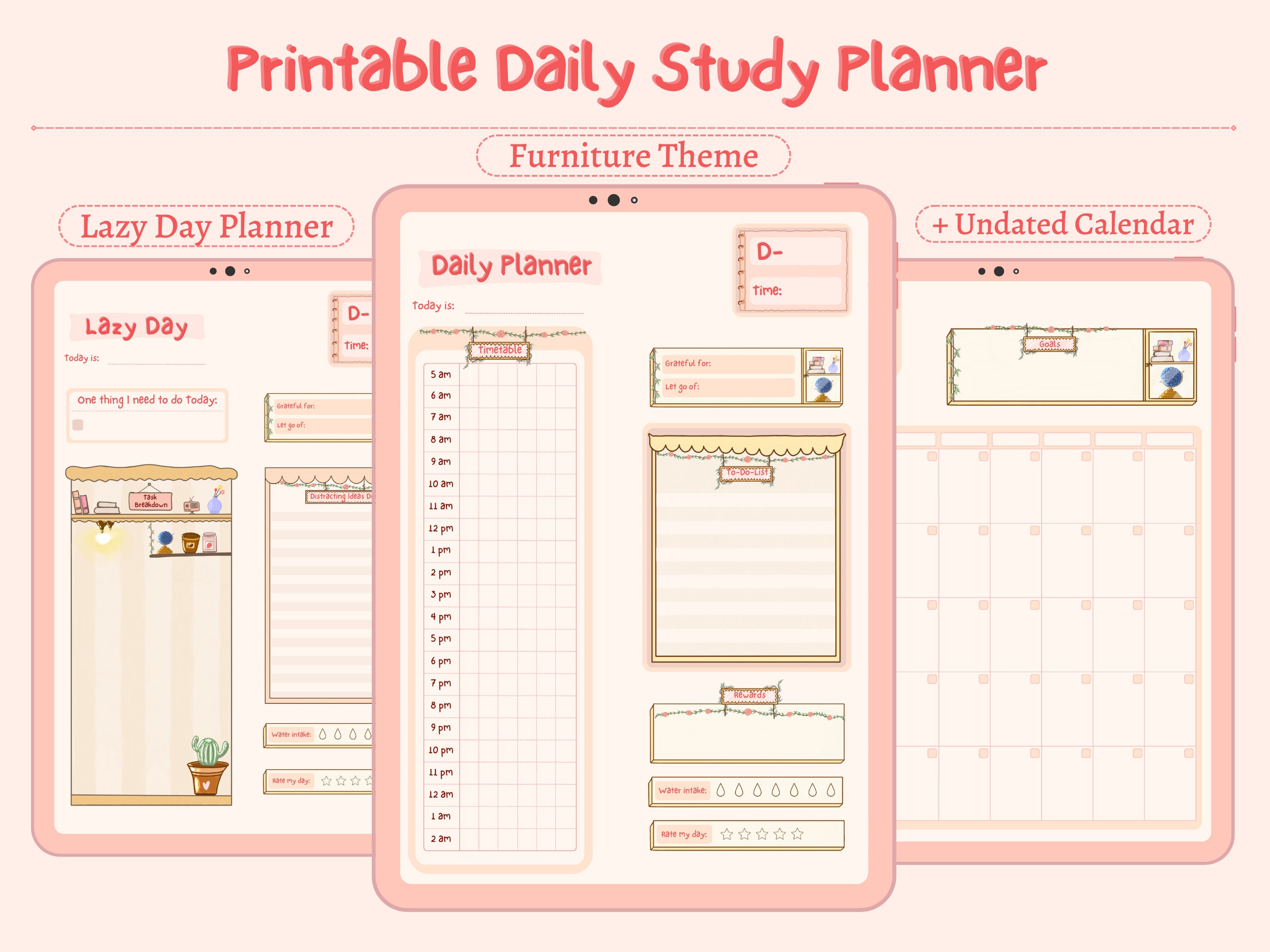 Cute Weekly Kitty Planner -   Daily planner template, Study planner,  Study planner printable