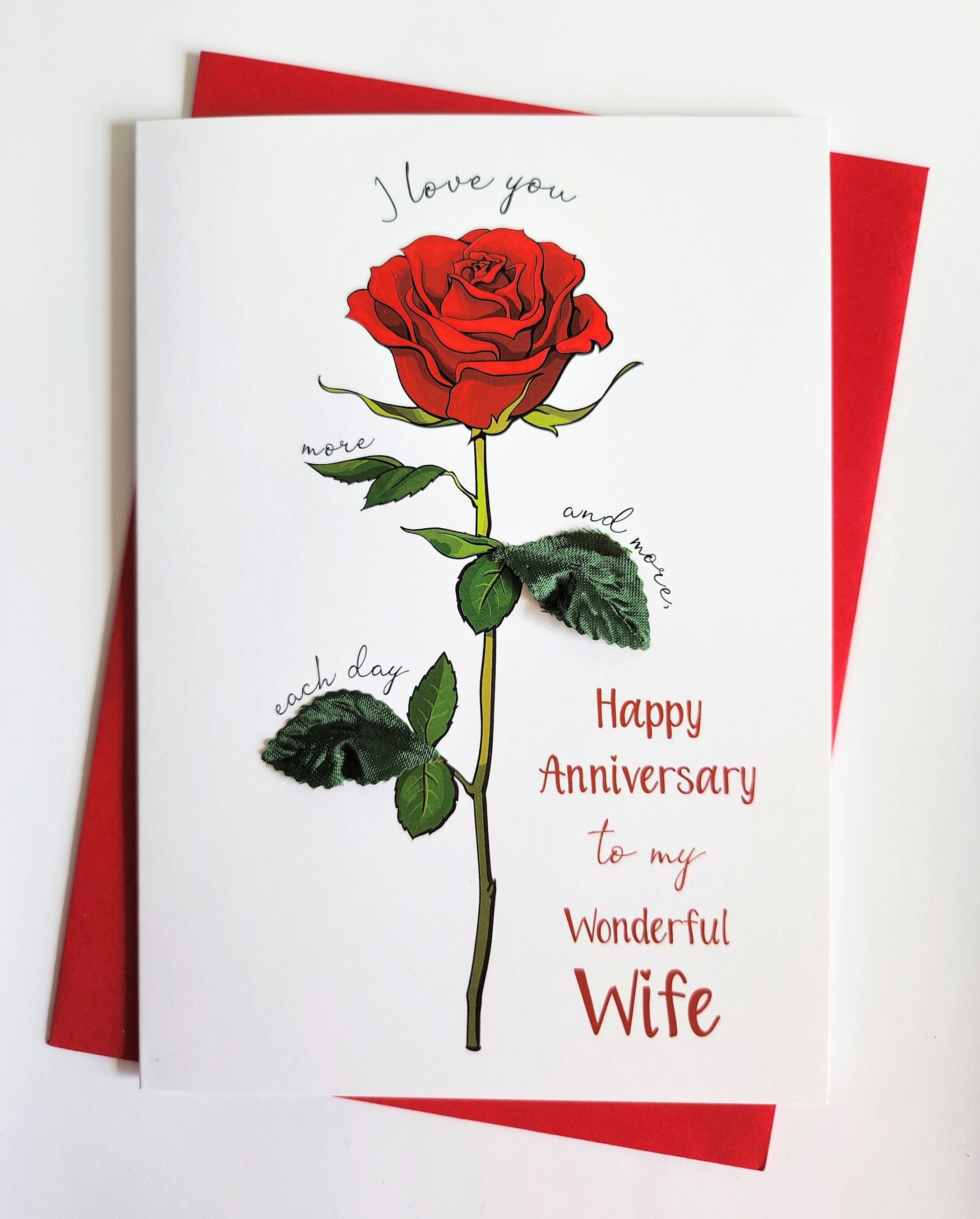 Anniversary Card for Wife - Wedding Anniversary Card