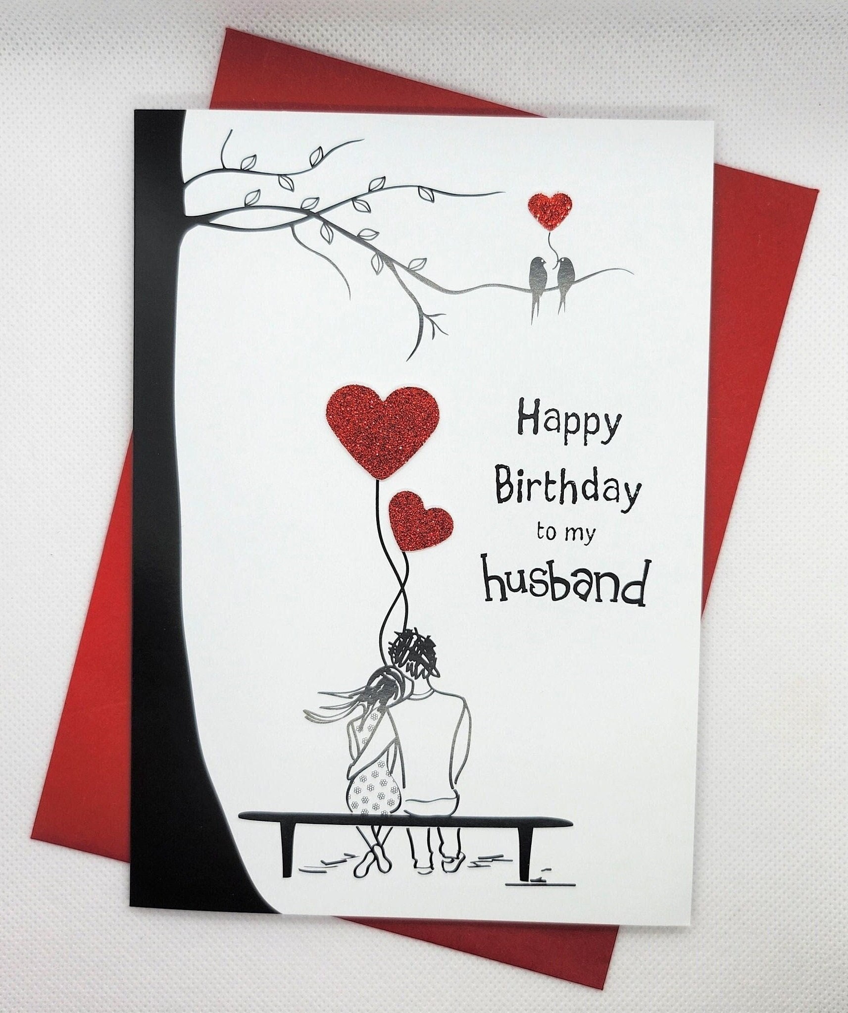 Husband Birthday Card Special Birthday Card for Husband Heart Birthday