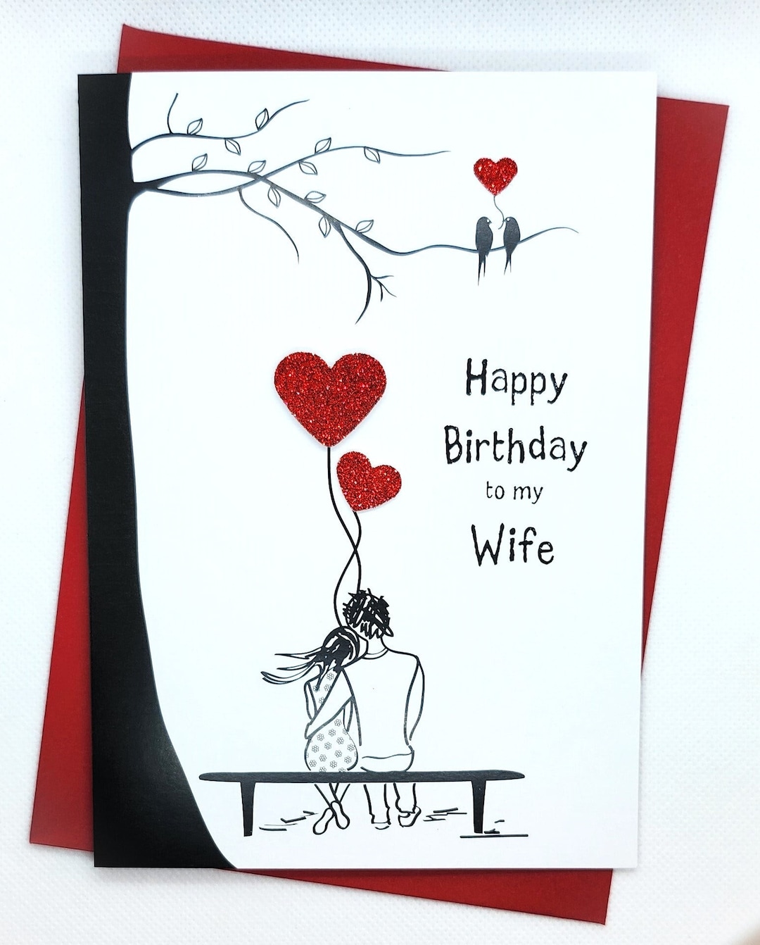 Cute Birthday Cards For Wife - My Darling Wife - Romantic Happy Birthday Card For Wife From Husband Partner, Special Woman Birthday Gifts, 145mm X - View #5