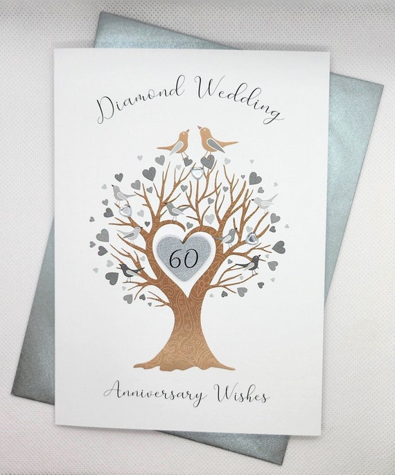 60Th Anniversary Card, Birthday Card, 60Th Wedding Anniversary Card, 3D - View #8