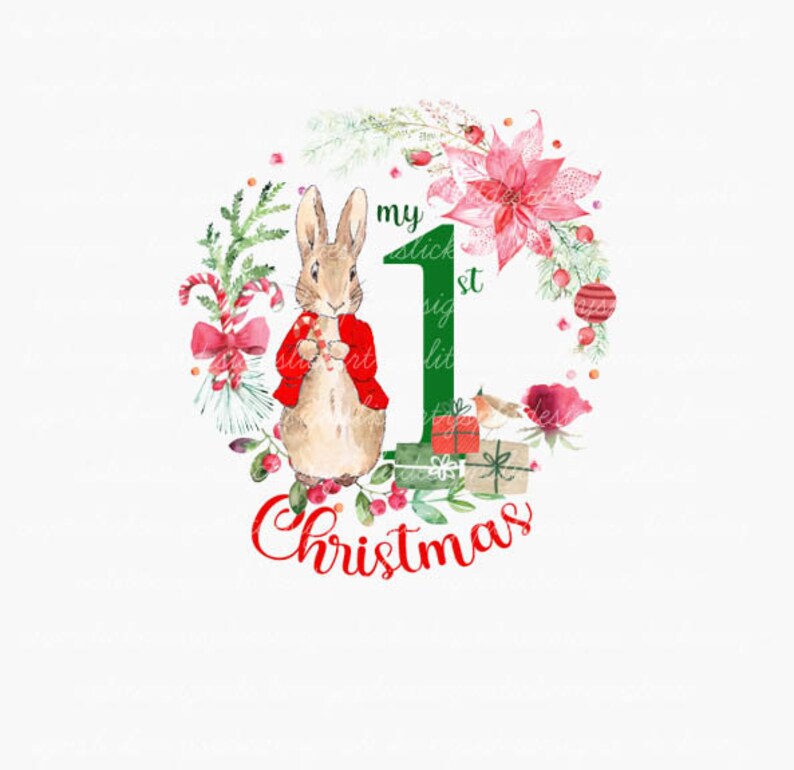 Peter Rabbit Christmas Clip Art Santa Sack Design PNG Red - Etsy