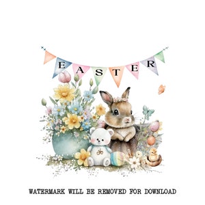 Easter Bunny, Pink Easter Rabbit, Sublimation Design, Easter Pink Bunny  PNG, Pink Easter Bunny, Girl&#39;s Easter, Instant Digital Download