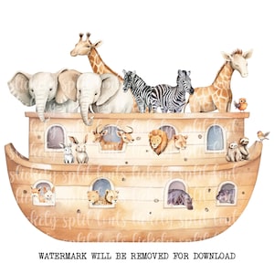 High Resolution,  Noahs Ark,  Christening Baptism clipart PNG sublimation design instant download file,  transparent background