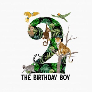 Safari Sublimation, 2e anniversaire PNG, Anniversaire des tout-petits, Imprimable, Fer sur, Carte d’anniversaire, Anniversaire Safari, Anniversaire Jungle, Safari Party