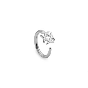 Silver Sun ring, Delicate Daisy Open ring, Flower Ring, Adjustable Ring, Silver Ring