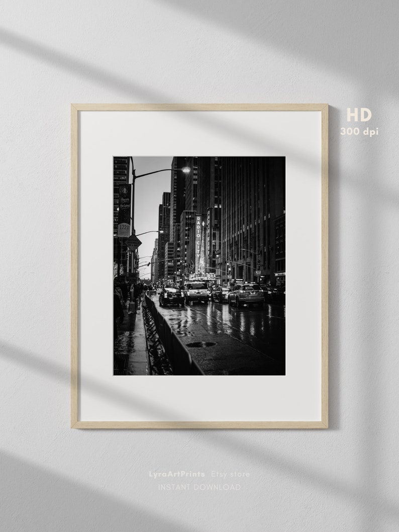 New York City Street Photo, New York Photo Wall Art, New York Printable