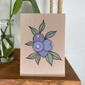 Postkarte Heidelbeere