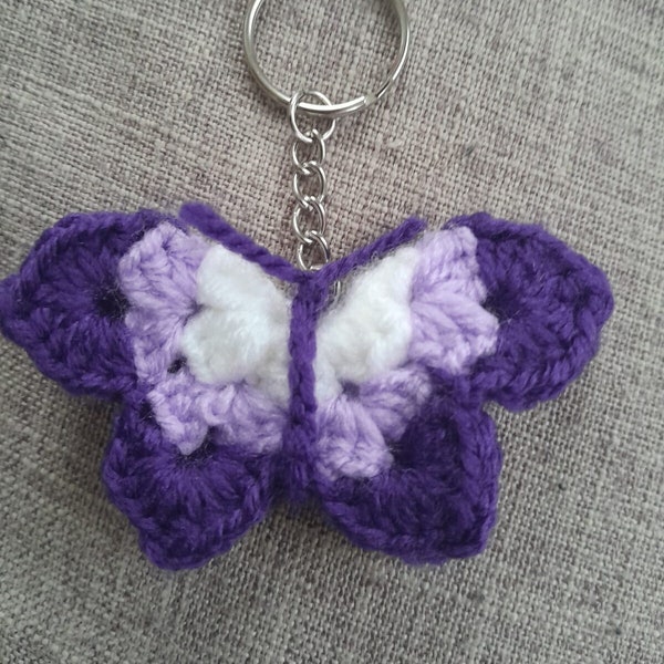 Pattern - Crochet Butterfly Keyring