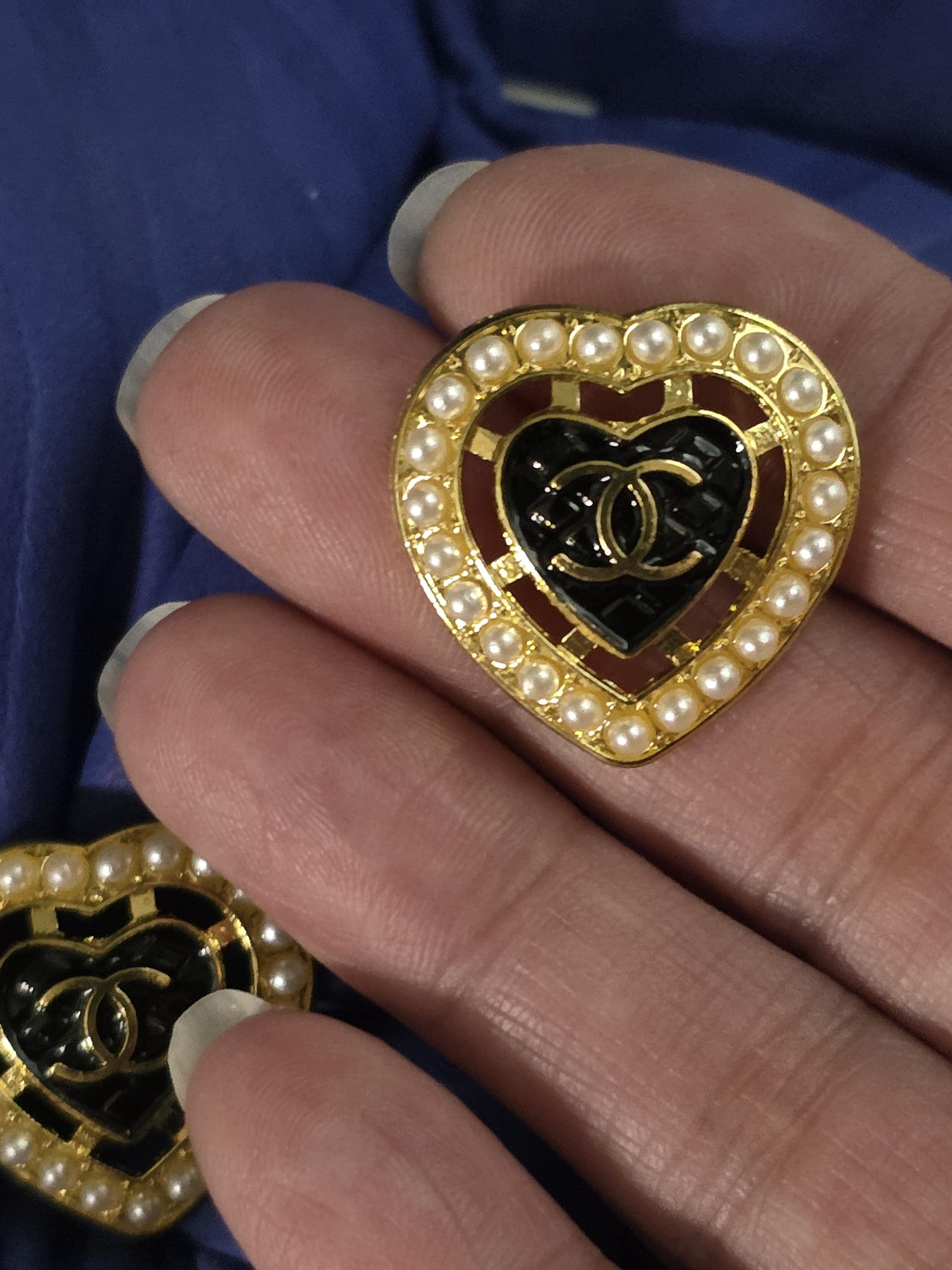 Chanel Heart Buttons - Etsy