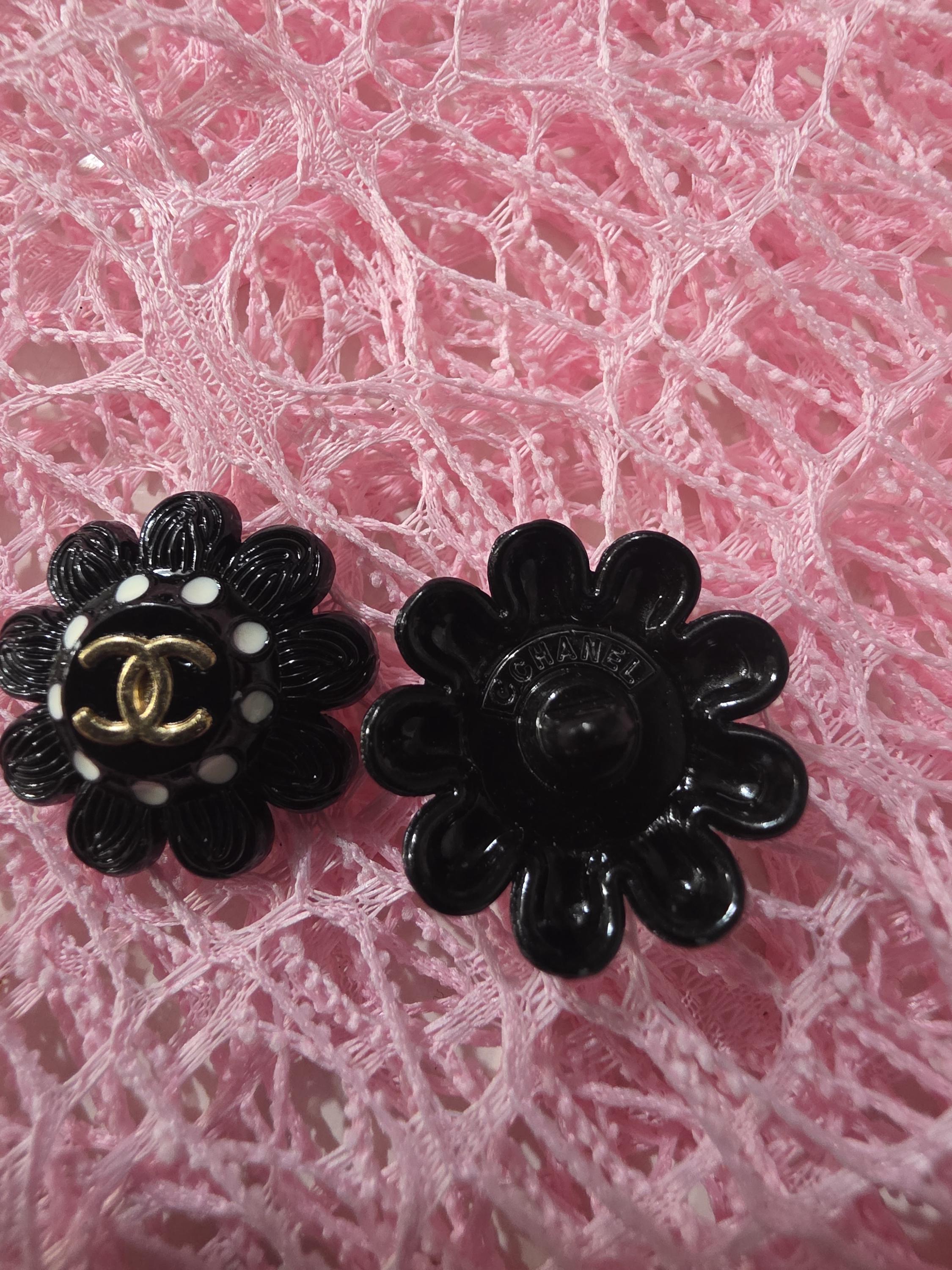 Cc Button Vintage CC Buttons Black/gold Tone 2pcs 21mm,stamped - Etsy