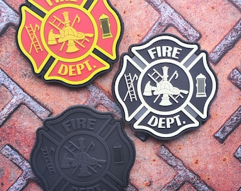 Fire Fighter Department Rescue FD Rubber Patch