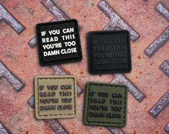 Funny Morale Mini Patch “If You Can Read This” PVC