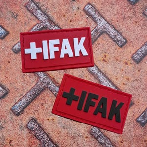 Mini Cross IFAK PVC Patch – First Aid Kit Identification for Backpacks & Gear