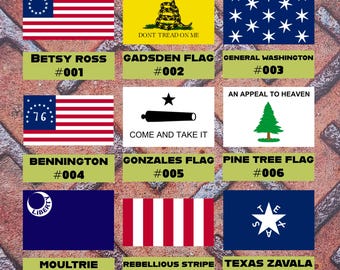 Historische Flaggen Vinyl Taktische Moral Patches - Betsy Ross, Gadsden, Texas, Zavala & Mehr