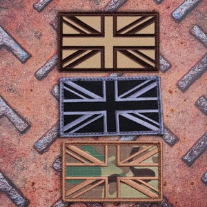 Patch bordado com a bandeira do Reino Unido (Union Jack), patch tático.