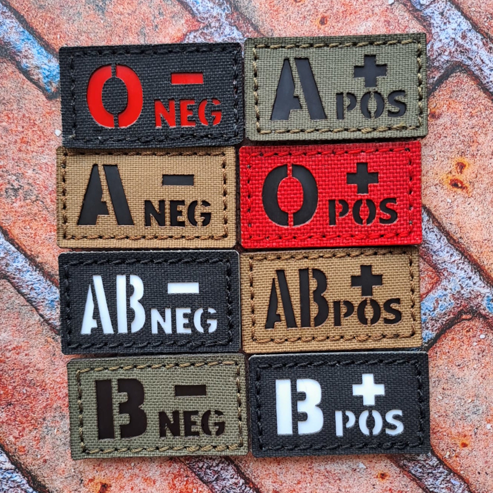 Medical Velcro Patches – Blood Type – perrozdesigns