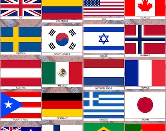World Flag Vinyl Patches - Wide Selection of National Flags