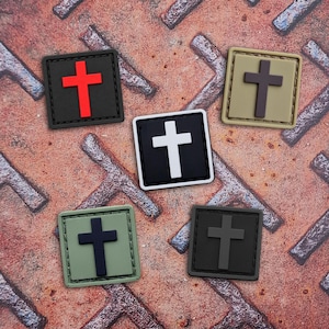 Kleine mini-crucifix Jezus Christus-pvc-patch