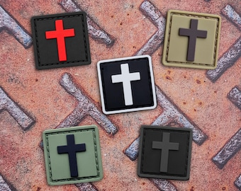 Small Mini Crucifix Jesus Christ PVC Patch