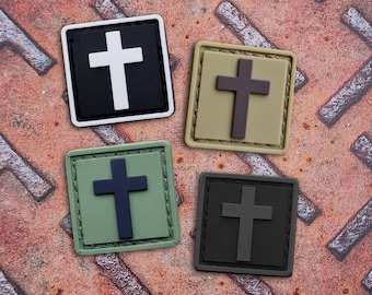 Small Mini Crucifix Jesus Christ PVC Patch
