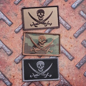 Calico Jack Skull Pirate Jolly Roger Morale Tactical Patch