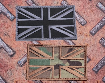UK Union Jack Flag Patch, Embroidered Tactical Patch