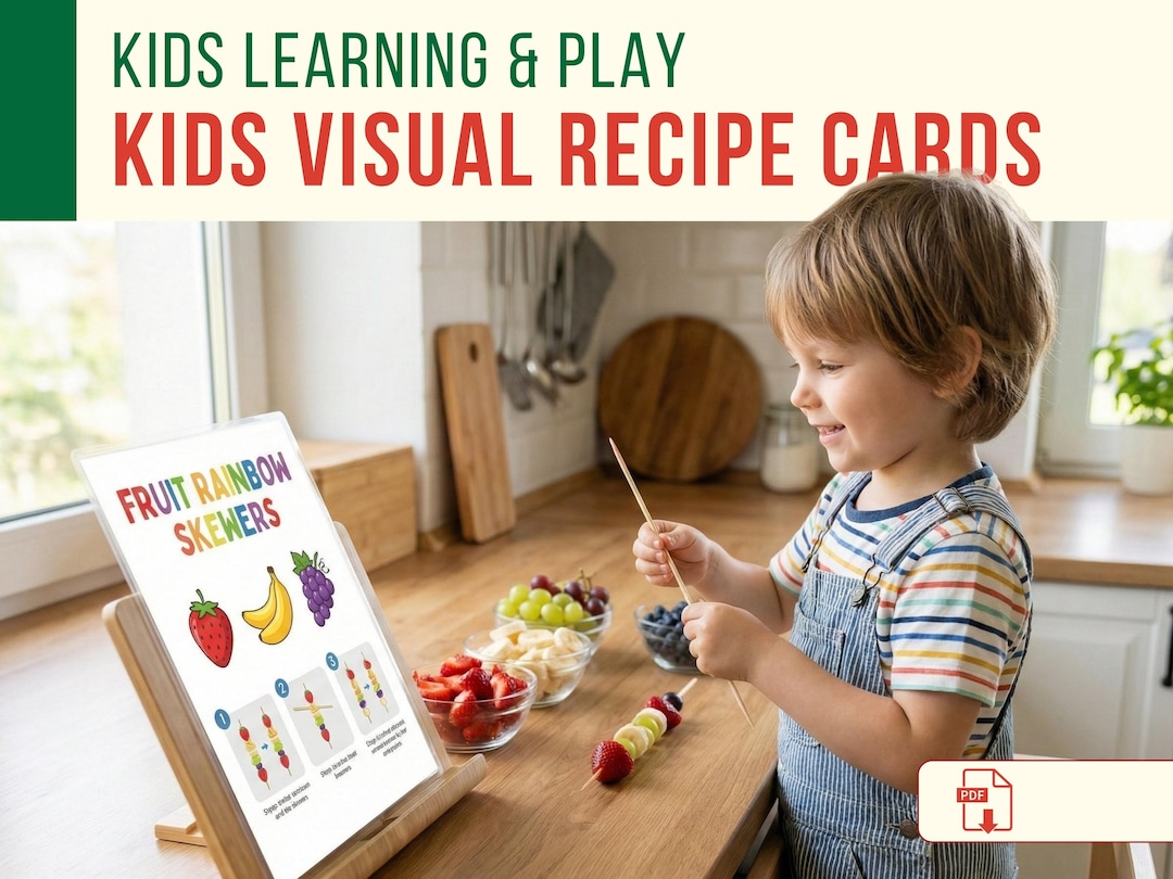 Visual Recipe Cards for Kids • Montessori Kitchen (digital Download) - Etsy