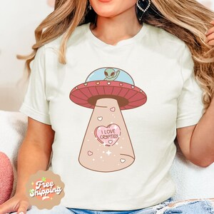 I Love Cryptids Shirt, Cryptid Valentine Shirt, Alien Valentine Tee, Cute Alien T-Shirt, Funny Alien Tee, Weirdcore Shirt, Valentine Gift