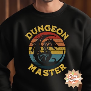 Dungeons and Dragons Dungeon Master Sweatshirt,  D&D DM Gift, Dungeon Master Gift, DnD Sweatshirt for Gamer, RPG Gift for Him or Her