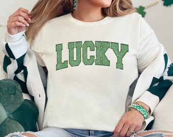 Lucky T-Shirt, St. Patrick's Day Tee, Unisex St. Paddy's Tee, Retro Lucky Shirt, Retro St. Patrick's Tshirt, Feeling Lucky Shirt