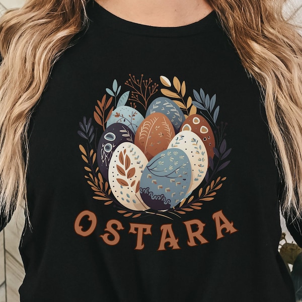 Ostara Floral Eggs Tshirt, Pagan Holiday Shirt, Seasonal Witch T-shirt, Ostara Blessings, Wiccan Holiday Tshirt, Wheel of the Year
