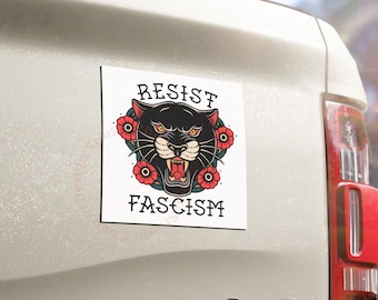 Resist Fascism Bumper Sticker, Resist Fascism Car Magnet, Anti Fascism Magnet, Anti Trump Sticker, Resistance Magnet, Support For Democracy