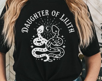 Daughter Of Lilith Shirt, Pagan Goddess Shirt, Lilith Shirt, Mystical Goth Shirt, Witch Gifts, Women's Lilith Tee, Dark Goddess Tshirt