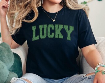 Lucky T-Shirt, St. Patrick's Day Tee, Unisex St. Paddy's Tee, Retro Lucky Shirt, Retro St. Patrick's Tshirt, Feeling Lucky Shirt