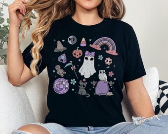 Cottagecore Halloween T-Shirt: Pastel Goth Tee