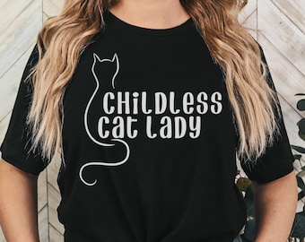 Childless Cat Lady Tshirt, 2024 Election Political Shirt, Proud Childless Cat Lady Tee, Cat Ladies Vote, Cat Ladies for Kamala, Vote Blue