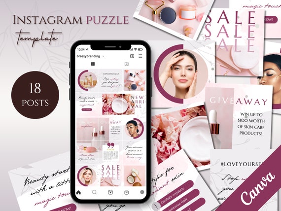 Instagram Puzzle Template Instagram Post Seamless Pattern - Etsy