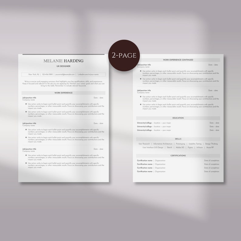 ATS Friendly Resume Template, Google Docs Resume Template, Resume ...