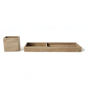 Organisateur de bureau en bois accessoire de rangement pour bureau image 5