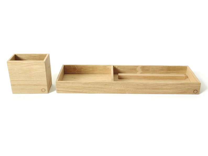 Organisateur de bureau en bois accessoire de rangement pour bureau image 6