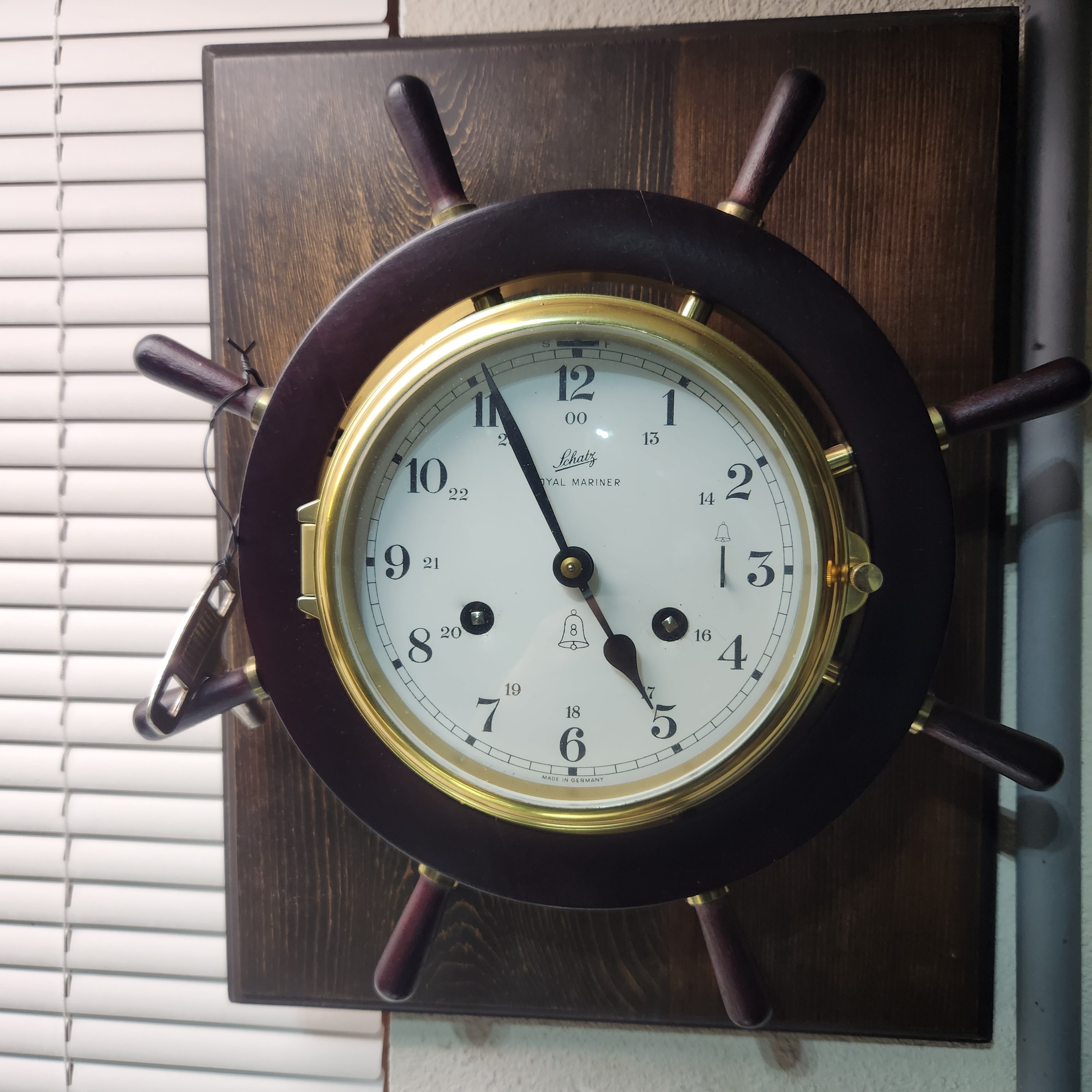 船時計　Schatz　シャッツ　ロイヤルマリナー　柱時計　ドイツ製 Schatz Ship Clock - Etsy
