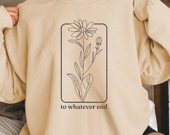 Throne of Glass Flower Sweatshirt: Fantasy Book Lover Crewneck