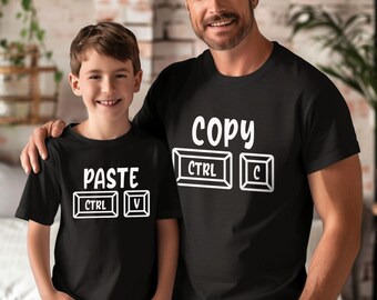Copy Paste Shirt, Father and Baby Matching Shirts, Copy And Paste Daddy And Daughter Shirts, New Baby Gift, Father Matching Shirt