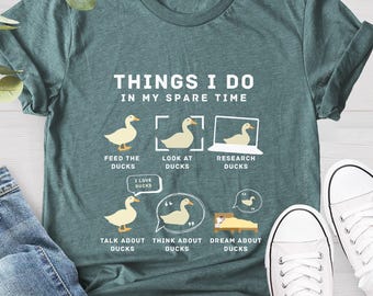 Funny Duck Lover Shirt, Things I Do In My Spare Time,Running duck