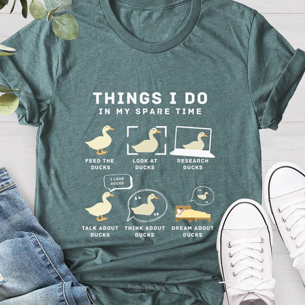 Funny Duck Lover Shirt, Things I Do In My Spare Time,Running duck