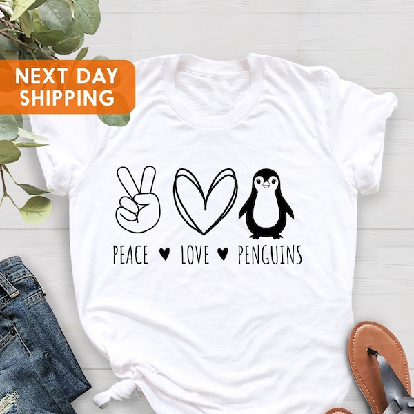 Peace Love Penguin Shirt, Penguin Shirt, Penguin Lover Shirt, Penguin Gift,Peace Love Penguin, Penguin Fan Shirt,Penguin Lover, Gift For Her